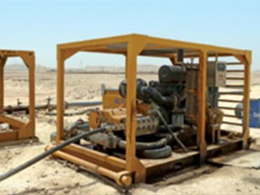 water jetting unit being use to test pipelines