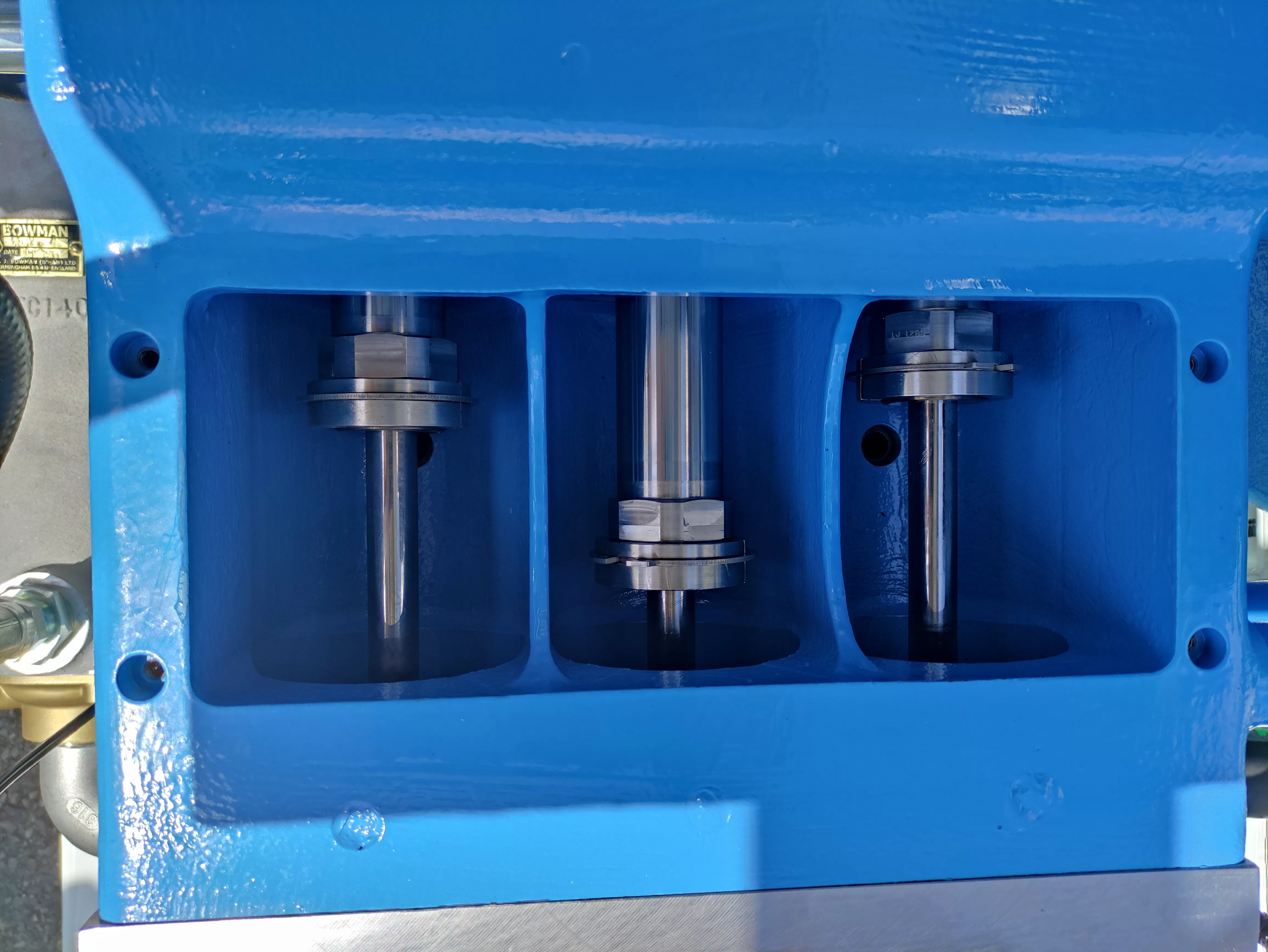 multiple high pressure pumps in a test bay 