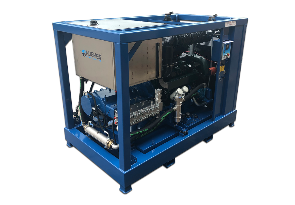 Hughes pumps HP500 DC T5 diesel driven water jetting unit
