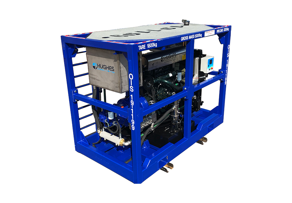 Hughes pumps UB30 DNV ultra high pressure crashframe diesel driven water jetting unit