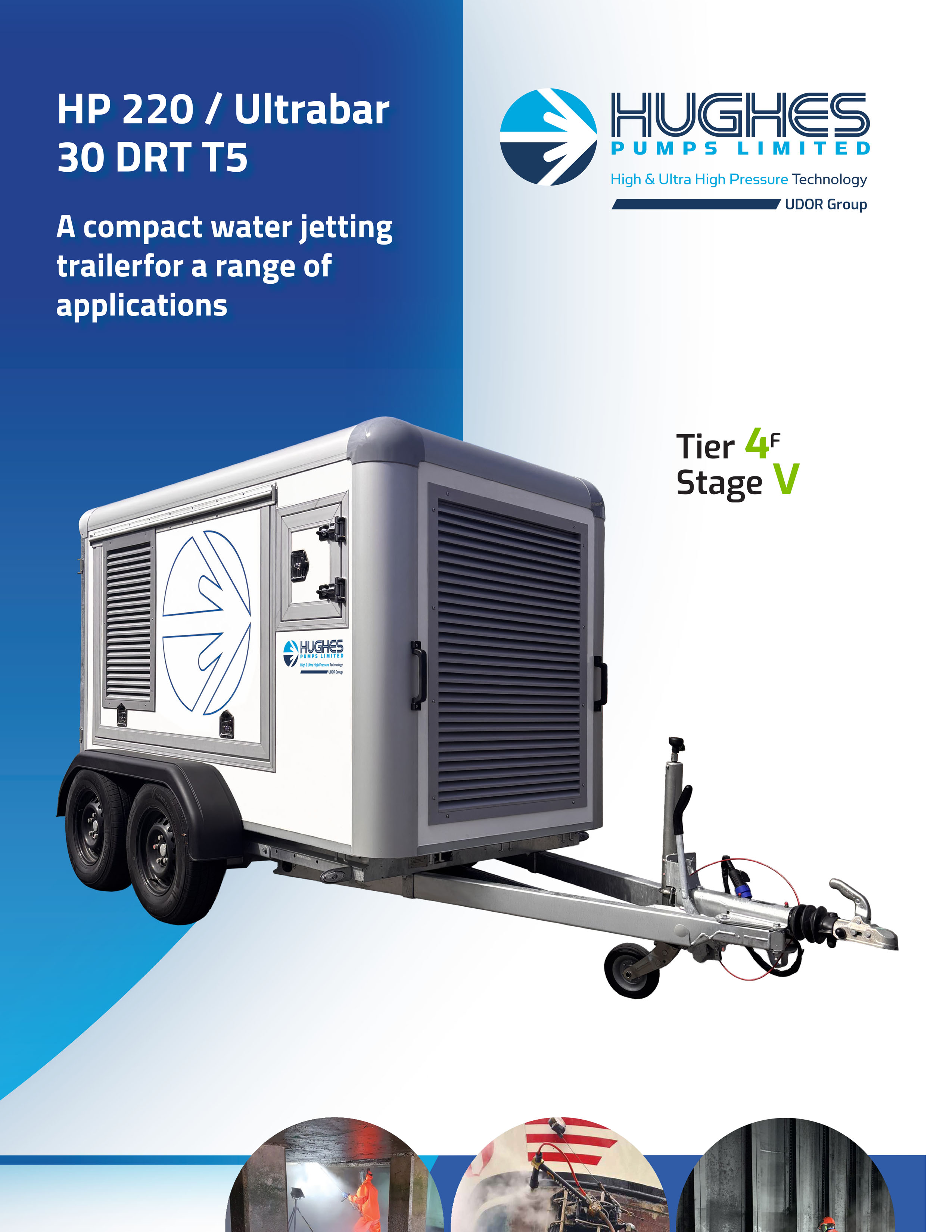 Page 1 Hughes Pumps & Udor Utrabar HP220 DRT T5 hughes pumps water jetting brochure front page
